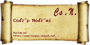 Csép Noémi névjegykártya