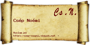 Csép Noémi névjegykártya